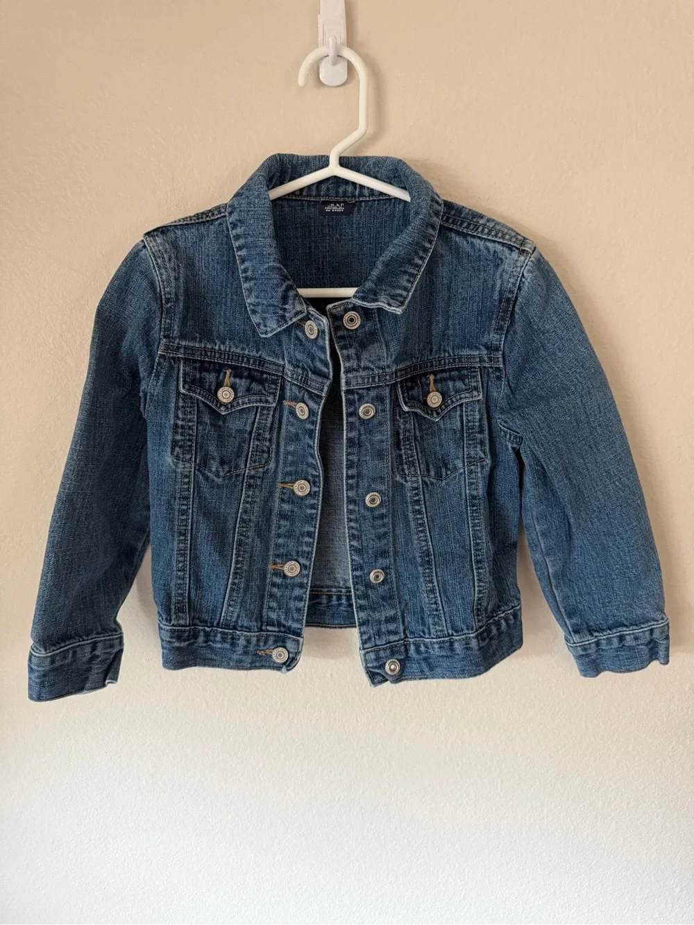 GAP Kids Dark Blue Denim Jacket with Button Front